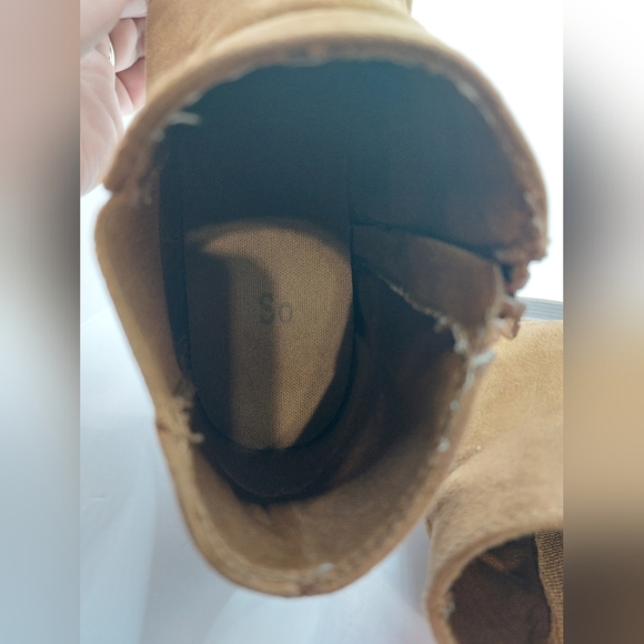 Brown Suede/Microfiber SO Ankle Boots‎ Girls Size 2 - Picture 3 of 8